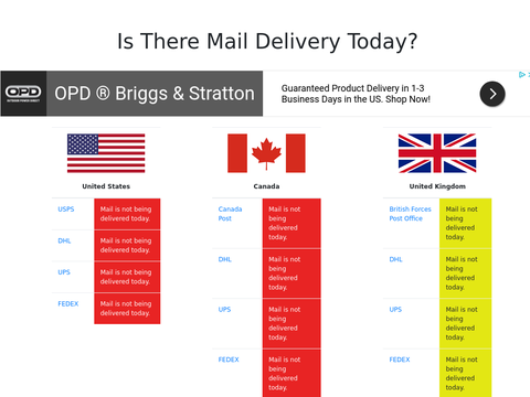 Is There Mail Delivery Today